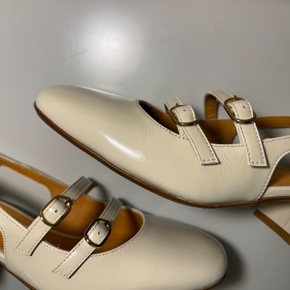 NEW Womens Sezane Paula Babies White Lacquer Shoes size US 6 FR 37 - Picture 12 of 16